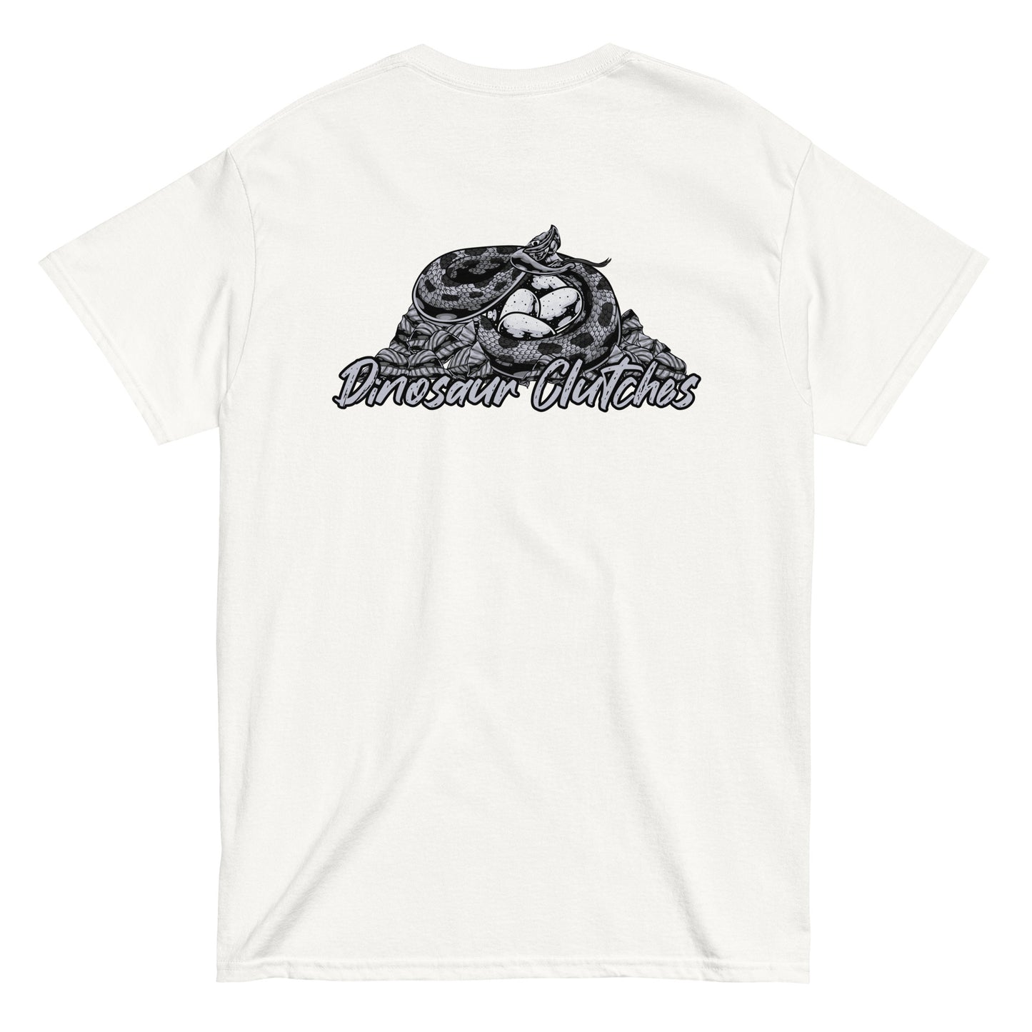 Dinosaur Clutches Monochrome Unisex Tee