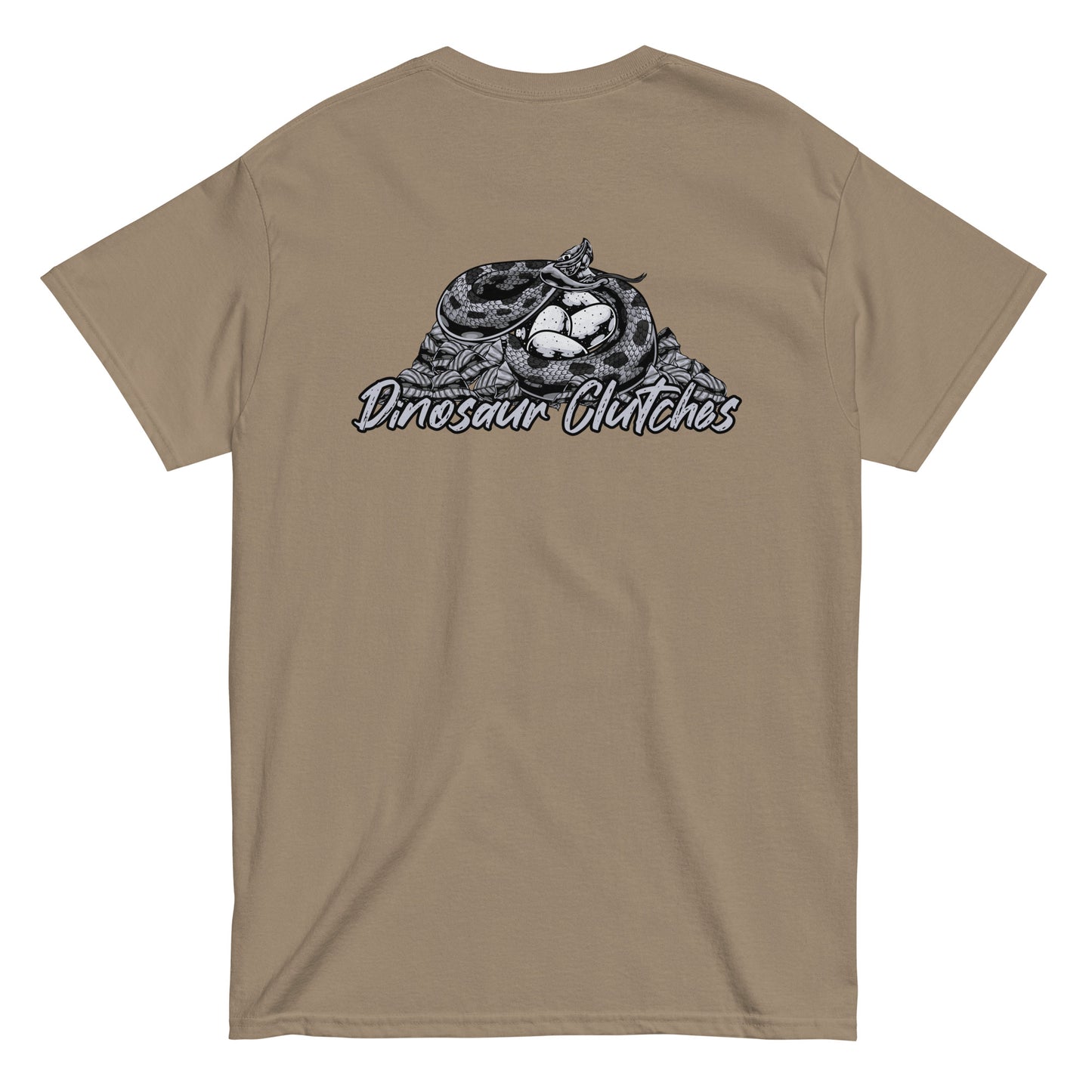 Dinosaur Clutches Monochrome Unisex Tee