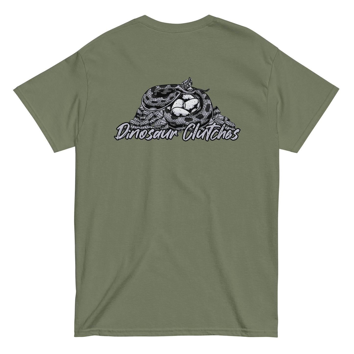 Dinosaur Clutches Monochrome Unisex Tee