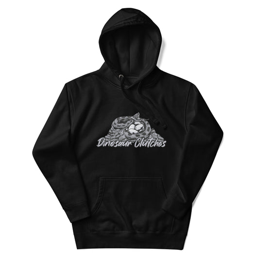 Dinosaur Clutches Monochrome Unisex Hoodie